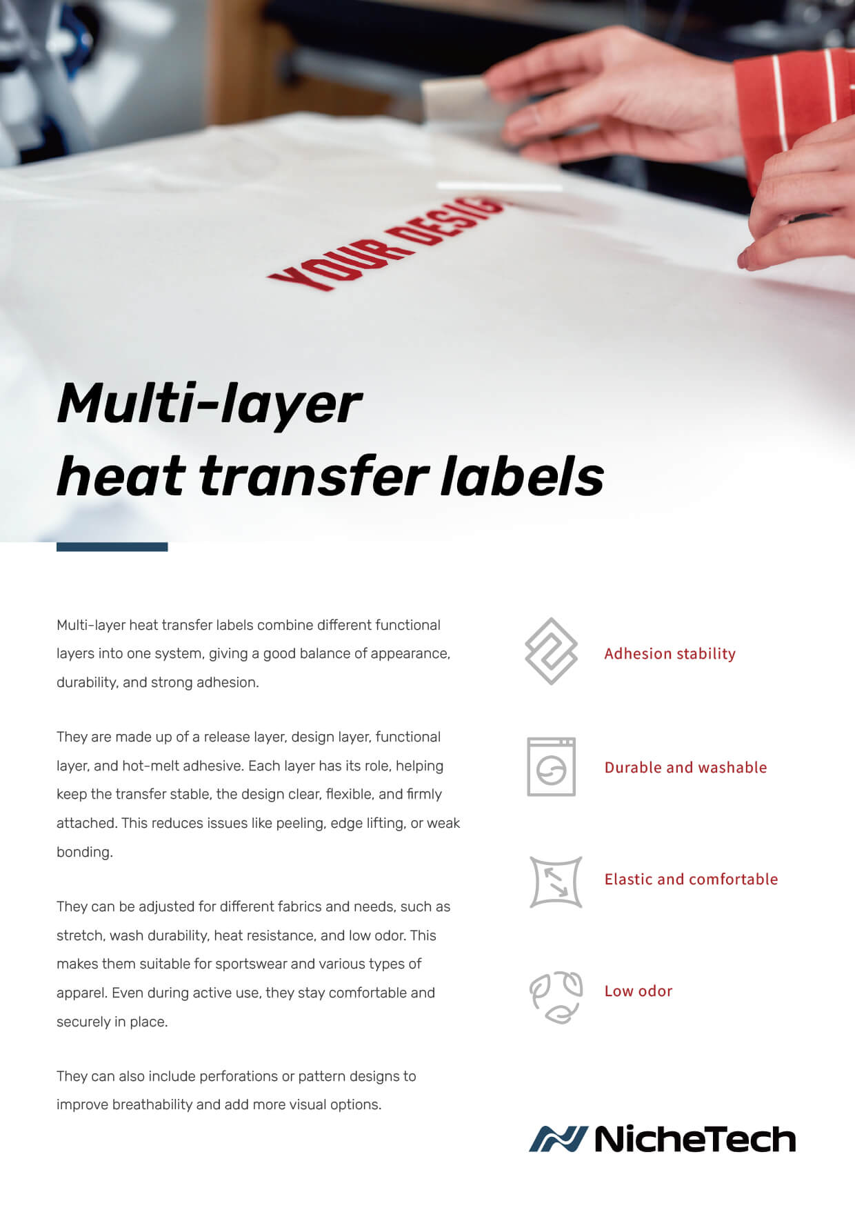 Multi-layer heat transfer labels